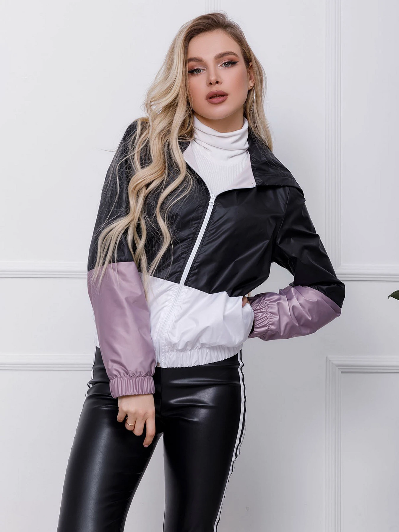 Куртки та дублянки ISSA Plus модель SA-123_blackpink Куртки та дублянки ISSA Plus модель SA-123_blackpink Фото