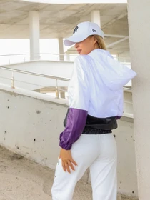 Куртки и дубленки ISSA Plus модель SA-123_whitepurple Фото