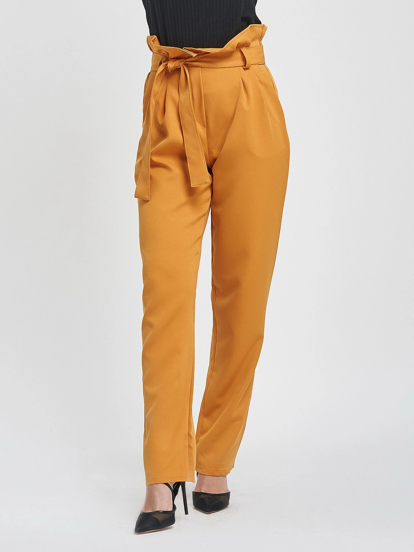Брюки ISSA Plus модель 11300_mustard Брюки ISSA Plus модель 11300_mustard Фото