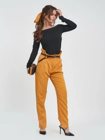 Брюки ISSA Plus модель 11300_mustard Фото