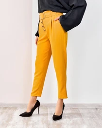 Штани ISSA Plus модель SA-178_mustard Фото