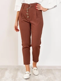 Брюки ISSA Plus модель SA-178_brown Фото