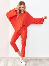 Брюки ISSA Plus модель SA-178_terracotta Фото