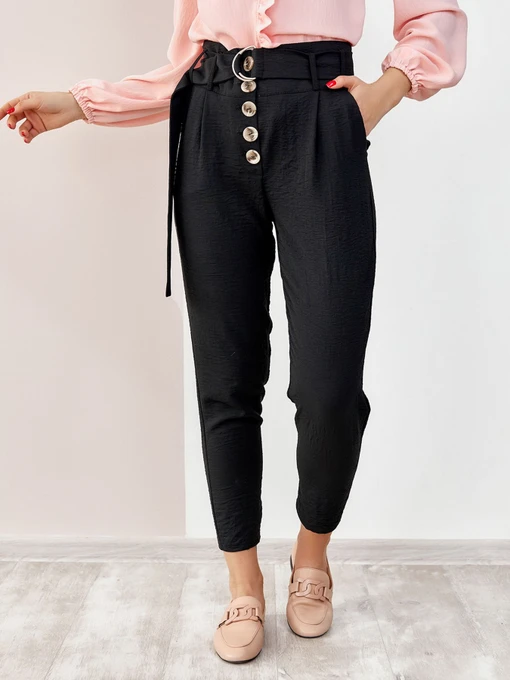 Брюки ISSA Plus модель SA-178_black Фото