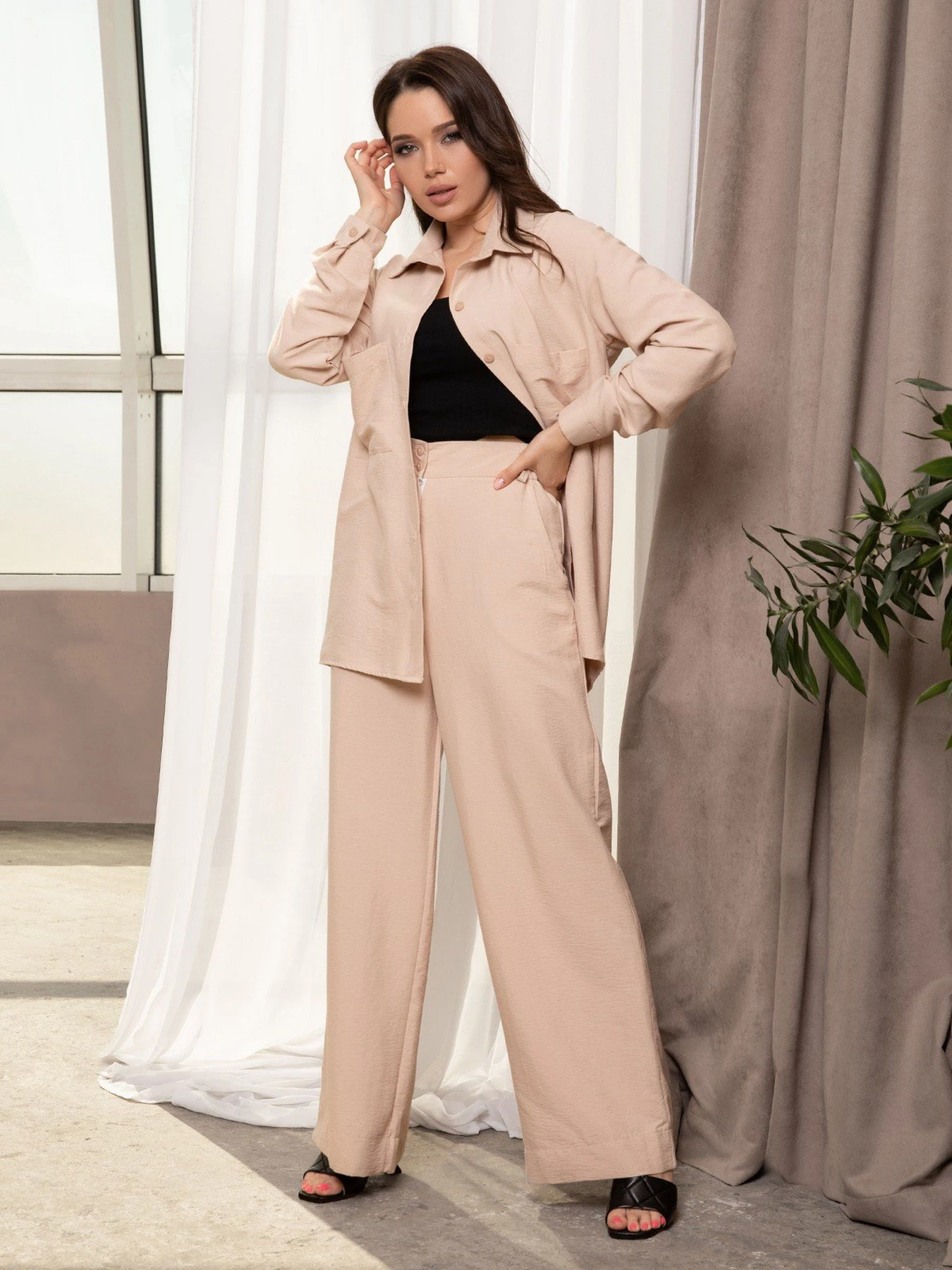 Костюми ISSA Plus модель 12718_beige Фото