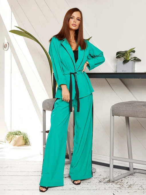 Костюмы ISSA Plus модель 12852_green Фото