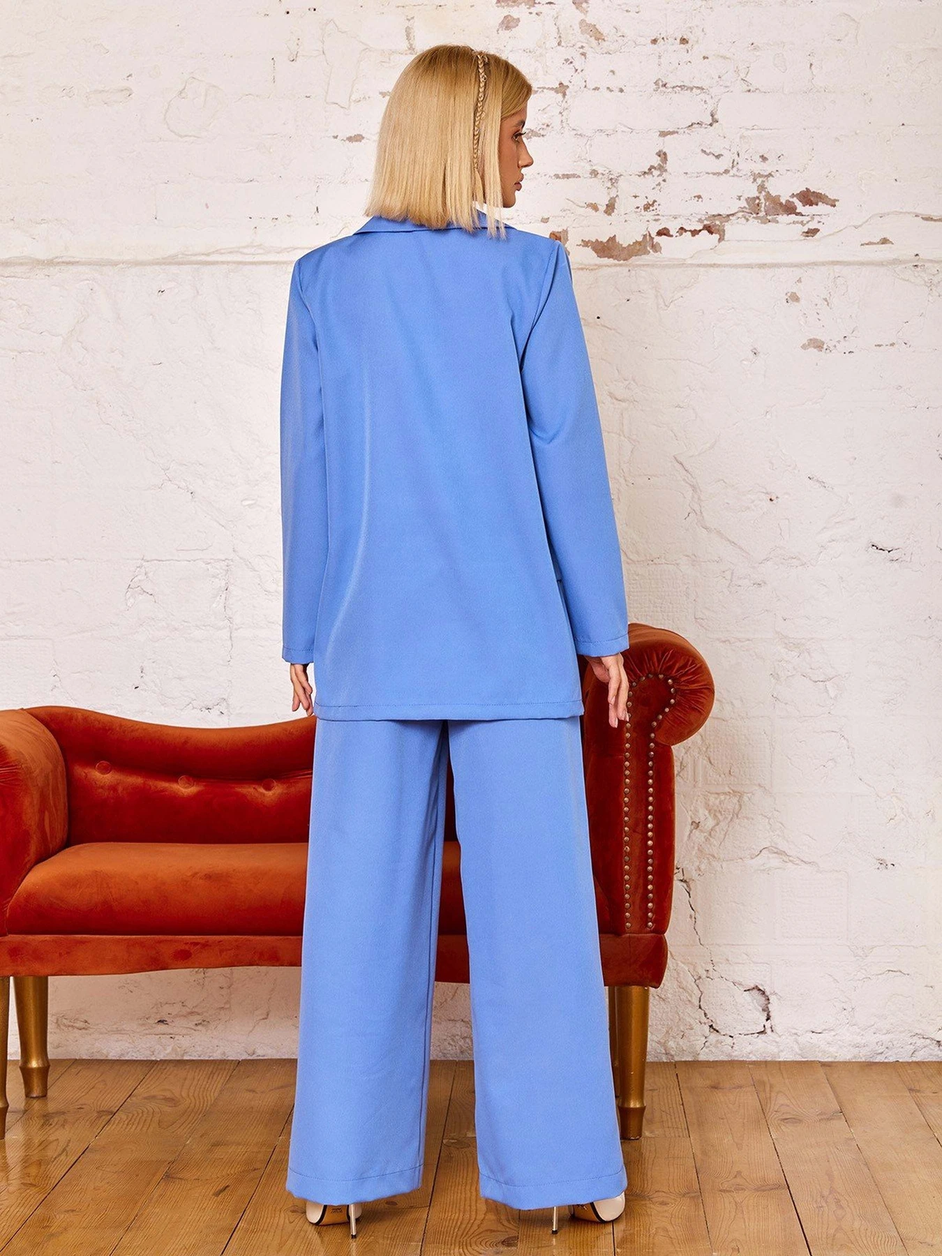 Костюмы ISSA Plus модель 12932_blue Костюмы ISSA Plus модель 12932_blue Фото