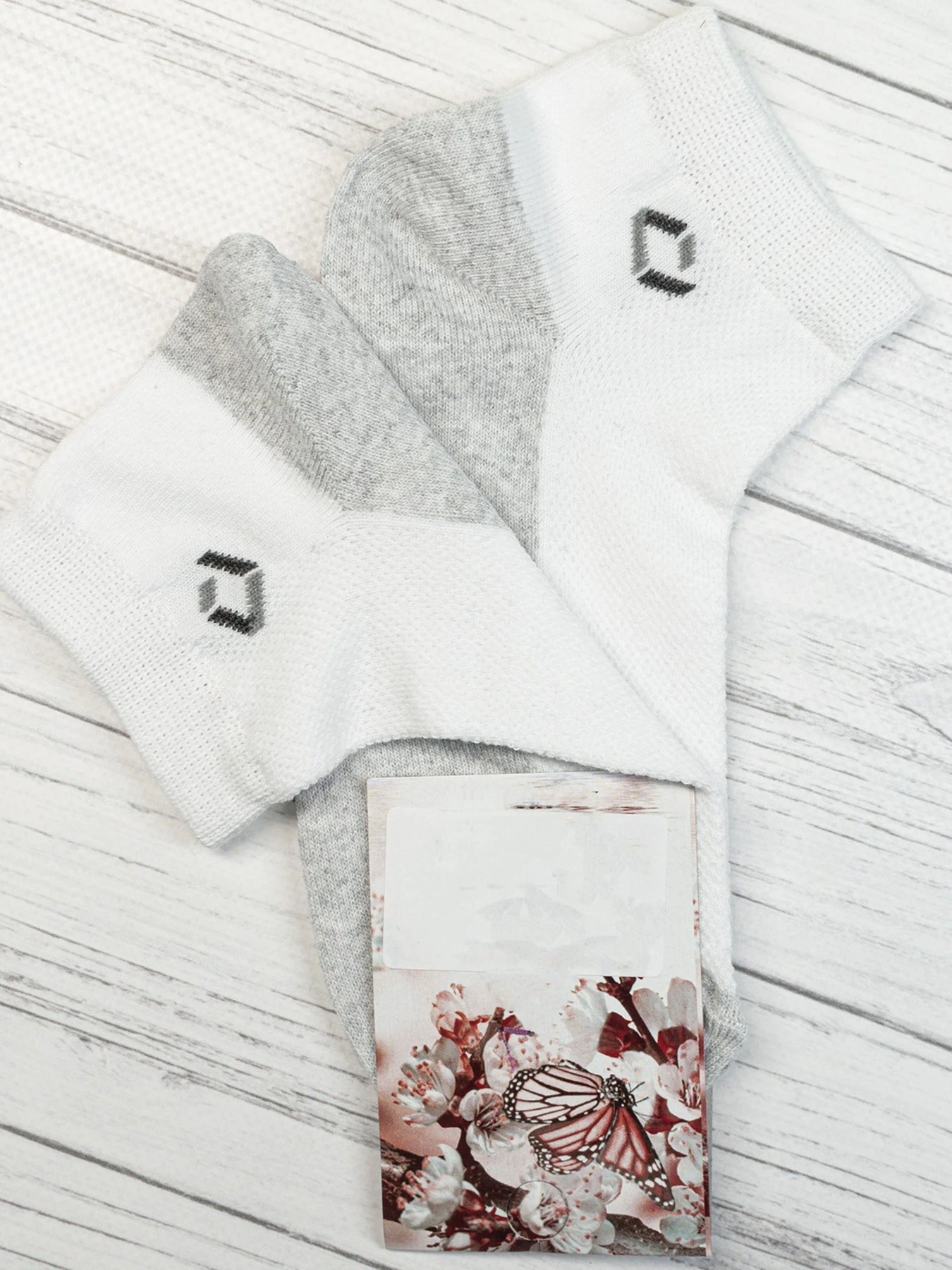 Шкарпетки та гольфи ISSA Plus модель NS-93_whitegrey Фото