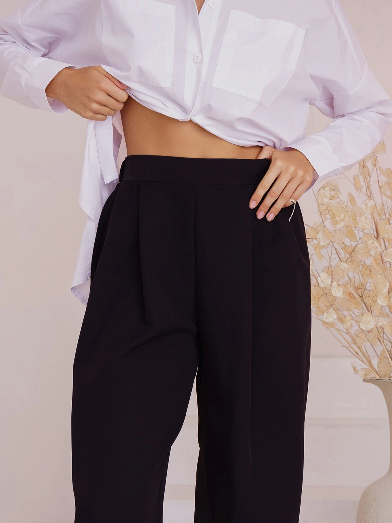 Брюки ISSA Plus модель 13481_cherny Брюки ISSA Plus модель 13481_cherny Фото