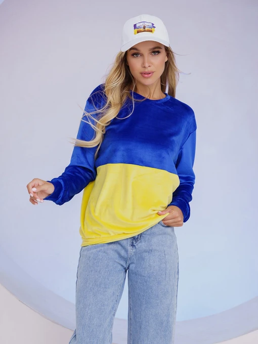 Худи и свитшоты ISSA Plus модель 13488_yellowblue Фото