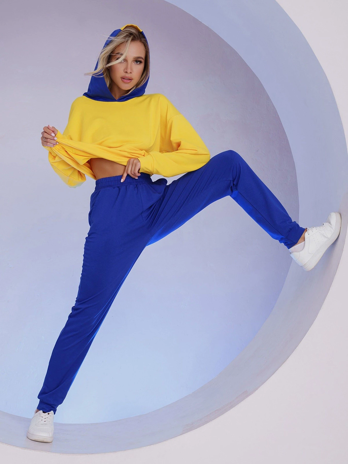 Костюми ISSA Plus модель 13490_yellowblue Фото
