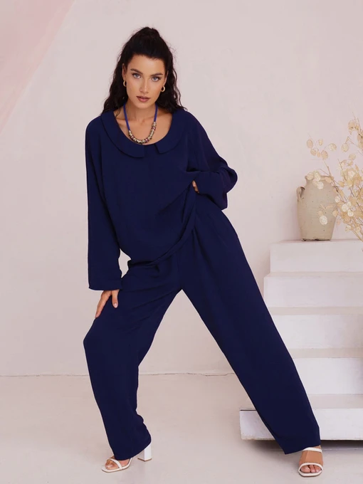 Костюми ISSA Plus модель 13519_darkblue Фото