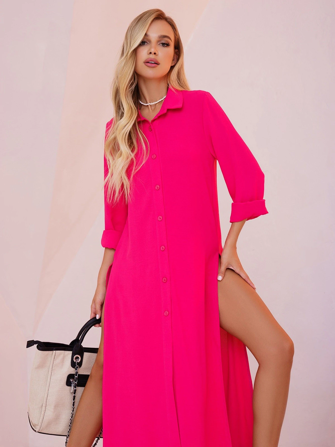 Платья ISSA Plus модель 13521_raspberry Фото