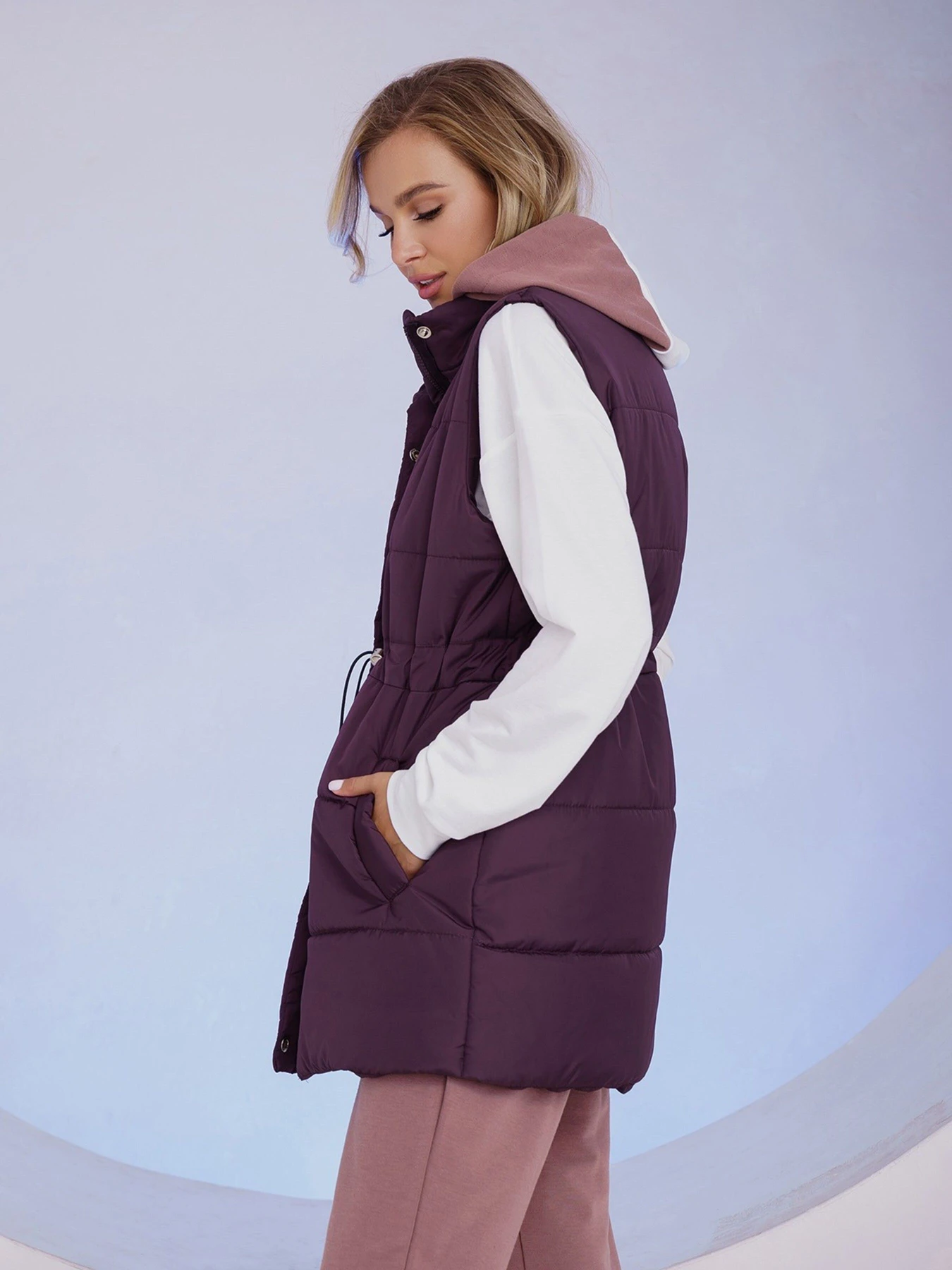 Куртки та дублянки ISSA Plus модель SA-337_violet Фото