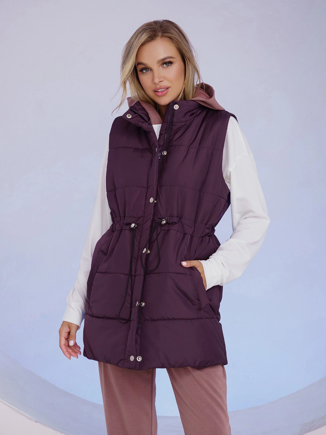 Куртки та дублянки ISSA Plus модель SA-337_violet Фото