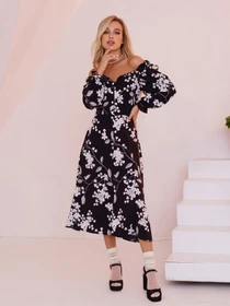 Платья ISSA Plus модель SA-371_black Фото
