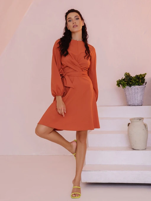 Платья ISSA Plus модель SA-396_terracotta Фото