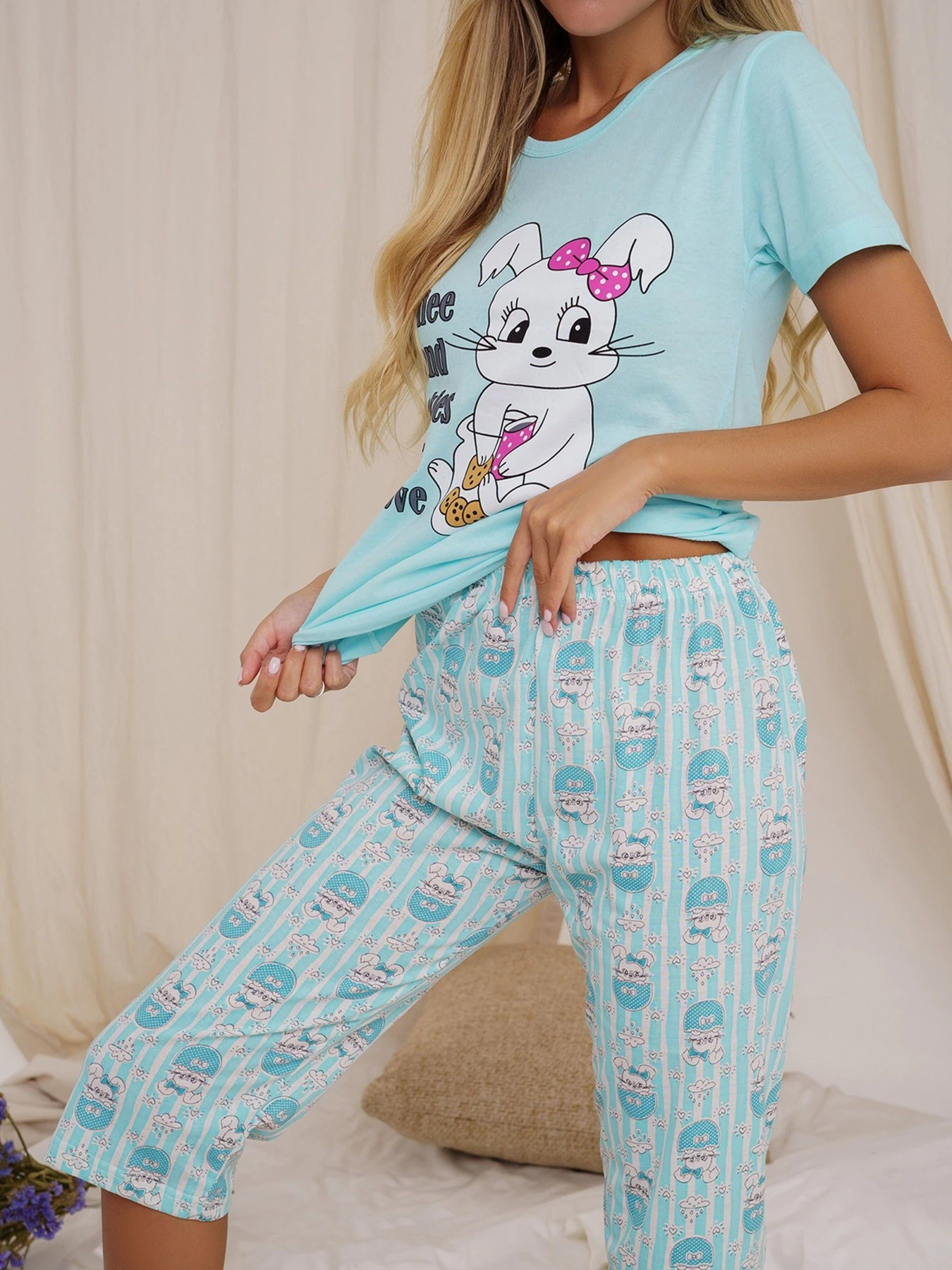 Одяг для дому та сну ISSA Plus модель WN21-17_lightblue Фото