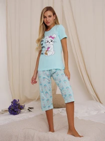 Одяг для дому та сну ISSA Plus модель WN21-17_lightblue Фото