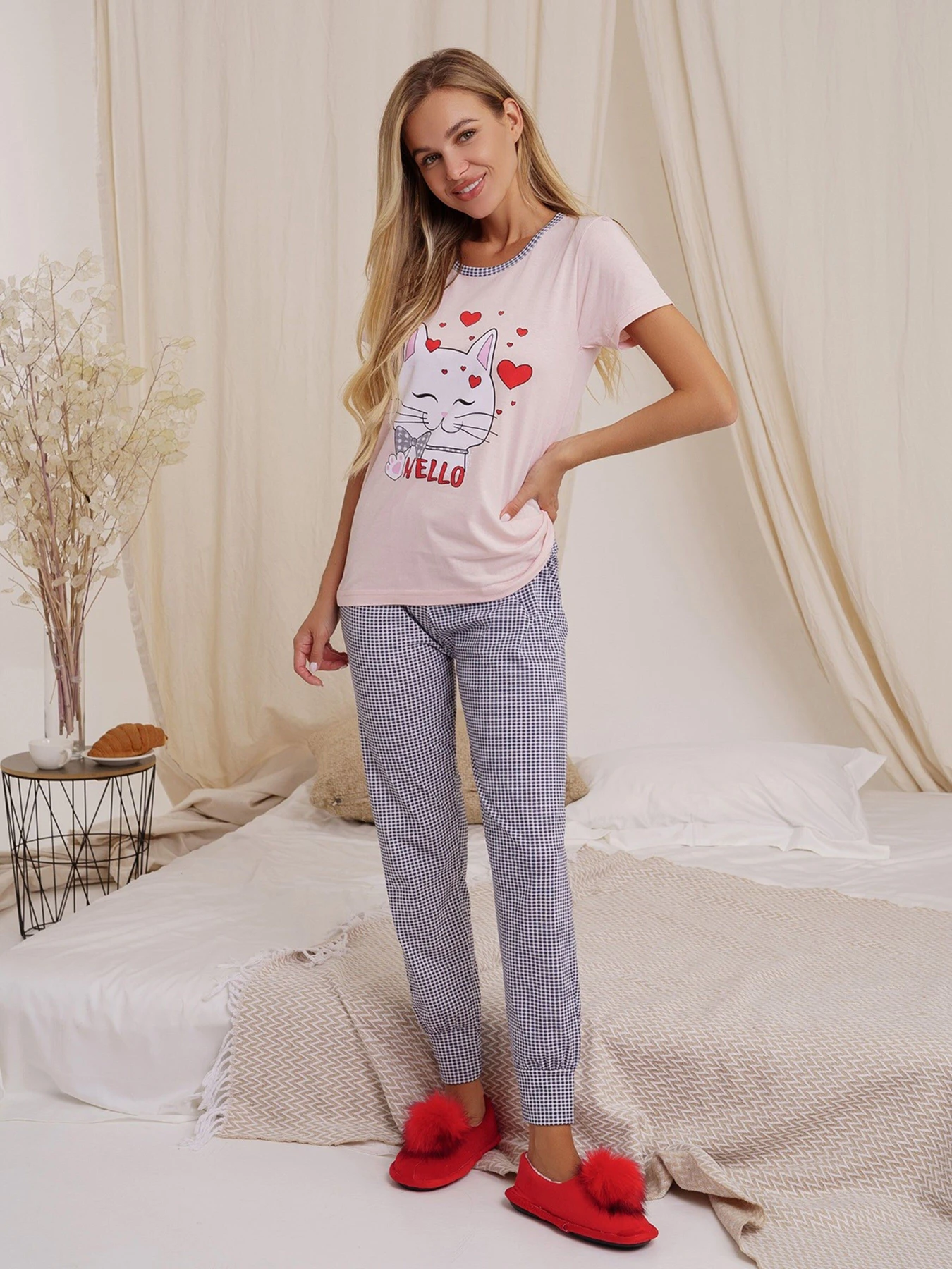 Одежда для дома и сна ISSA Plus модель WN21-19_pink Одежда для дома и сна ISSA Plus модель WN21-19_pink Фото