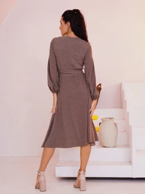 Платья ISSA Plus модель SA-397_brown Фото
