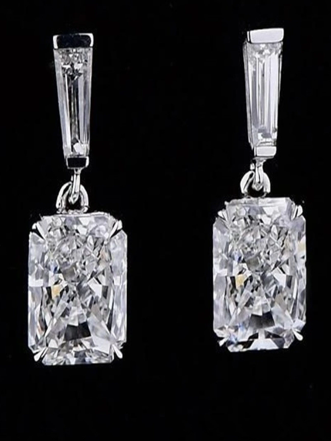 Серьги-подвески ISSA Plus модель AK-61_silver. Фото