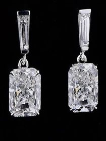 Серьги-подвески ISSA Plus модель AK-61_silver. Фото