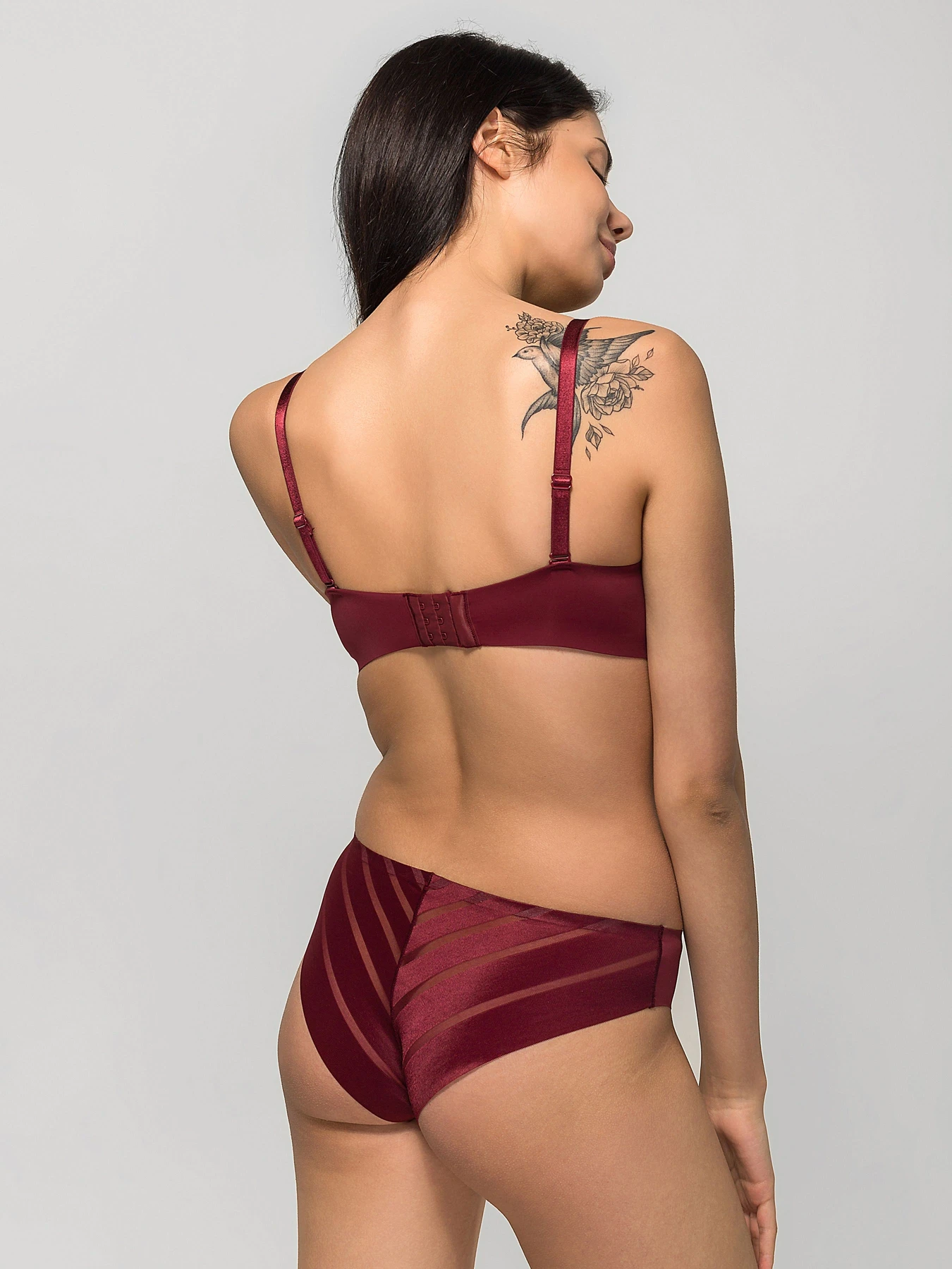 Нижнее белье Brabrabra модель SLZ19802101_burgundy Нижнее белье Brabrabra модель SLZ19802101_burgundy Фото