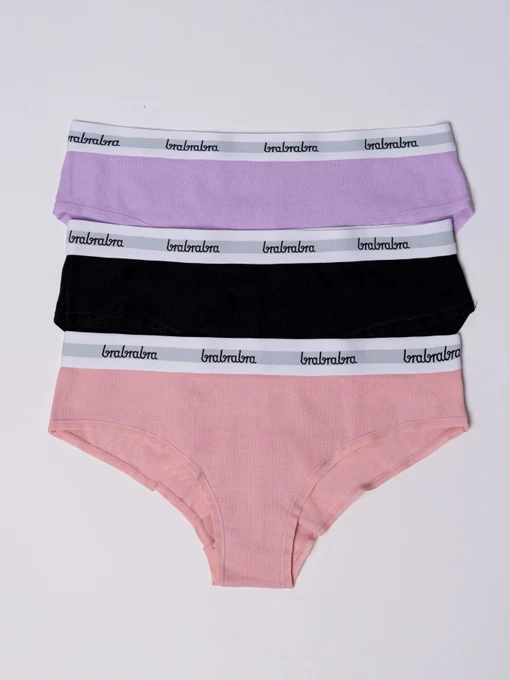 Нижня білизна Brabrabra модель SLZ24402003-3_black-purple-light-pink Фото