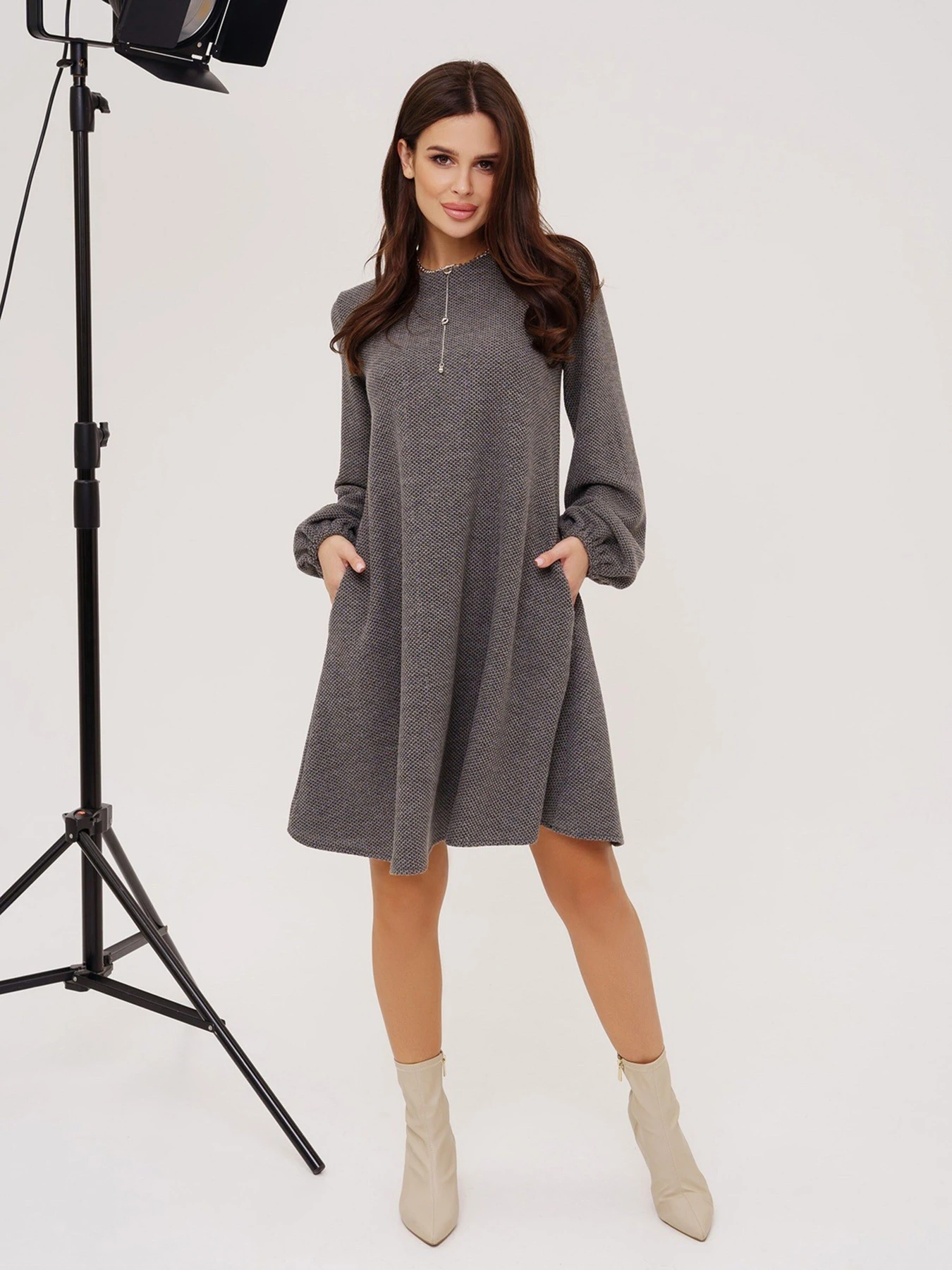 Платья ISSA Plus модель 12334A_grey Платья ISSA Plus модель 12334A_grey Фото