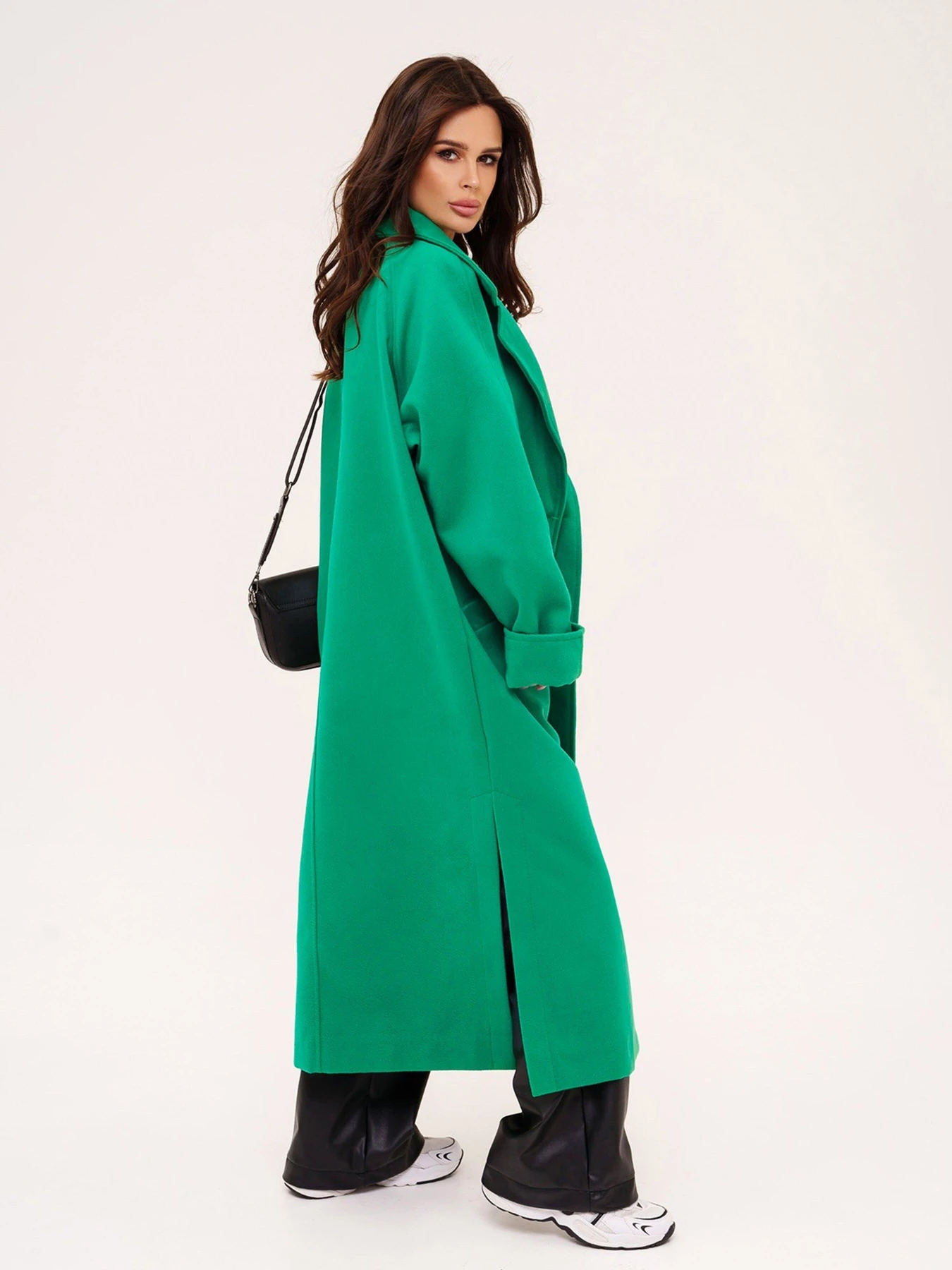 Пальта та плащі ISSA Plus модель 13549_green Пальта та плащі ISSA Plus модель 13549_green Фото