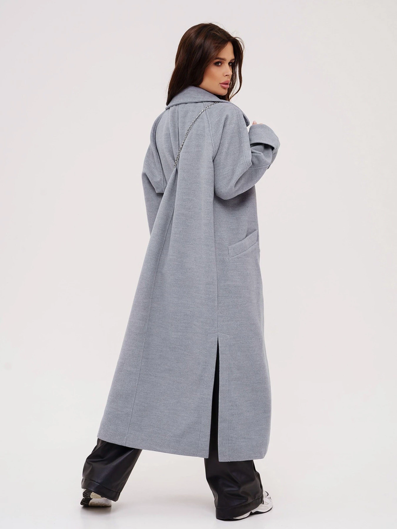Пальта та плащі ISSA Plus модель 13549_grey Пальта та плащі ISSA Plus модель 13549_grey Фото