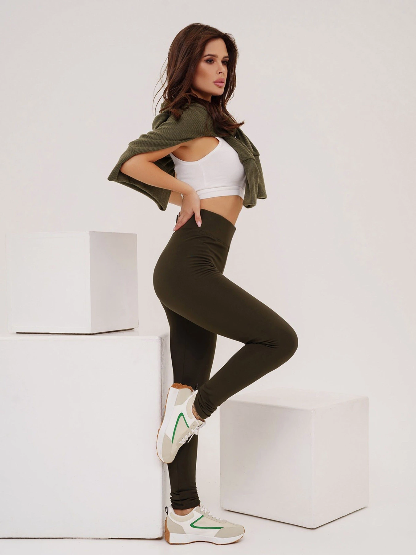 Брюки ISSA Plus модель 4499_khaki Брюки ISSA Plus модель 4499_khaki Фото