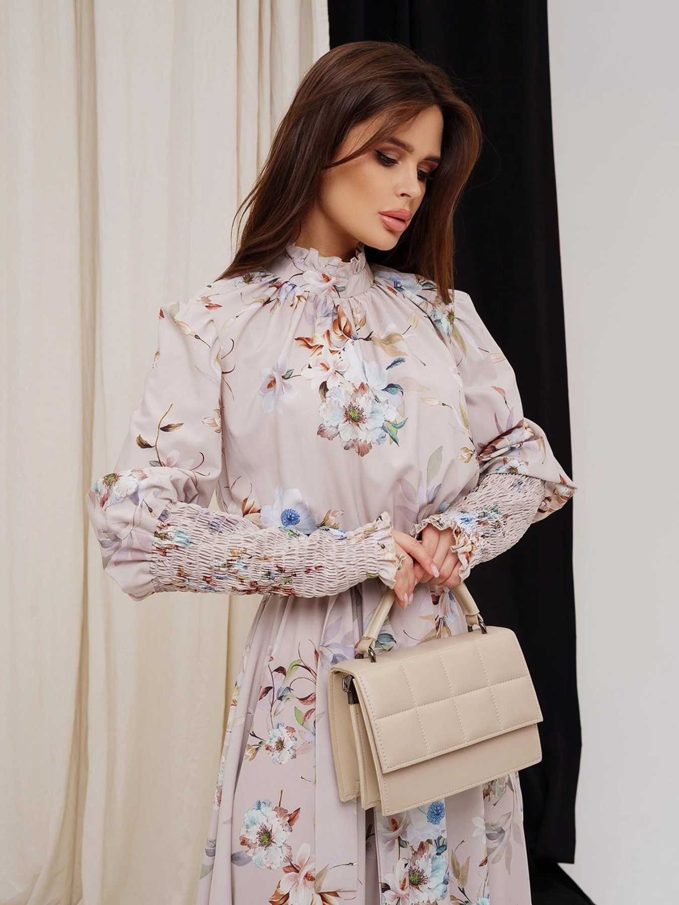 Платья ISSA Plus модель SA-297_beige Платья ISSA Plus модель SA-297_beige Фото