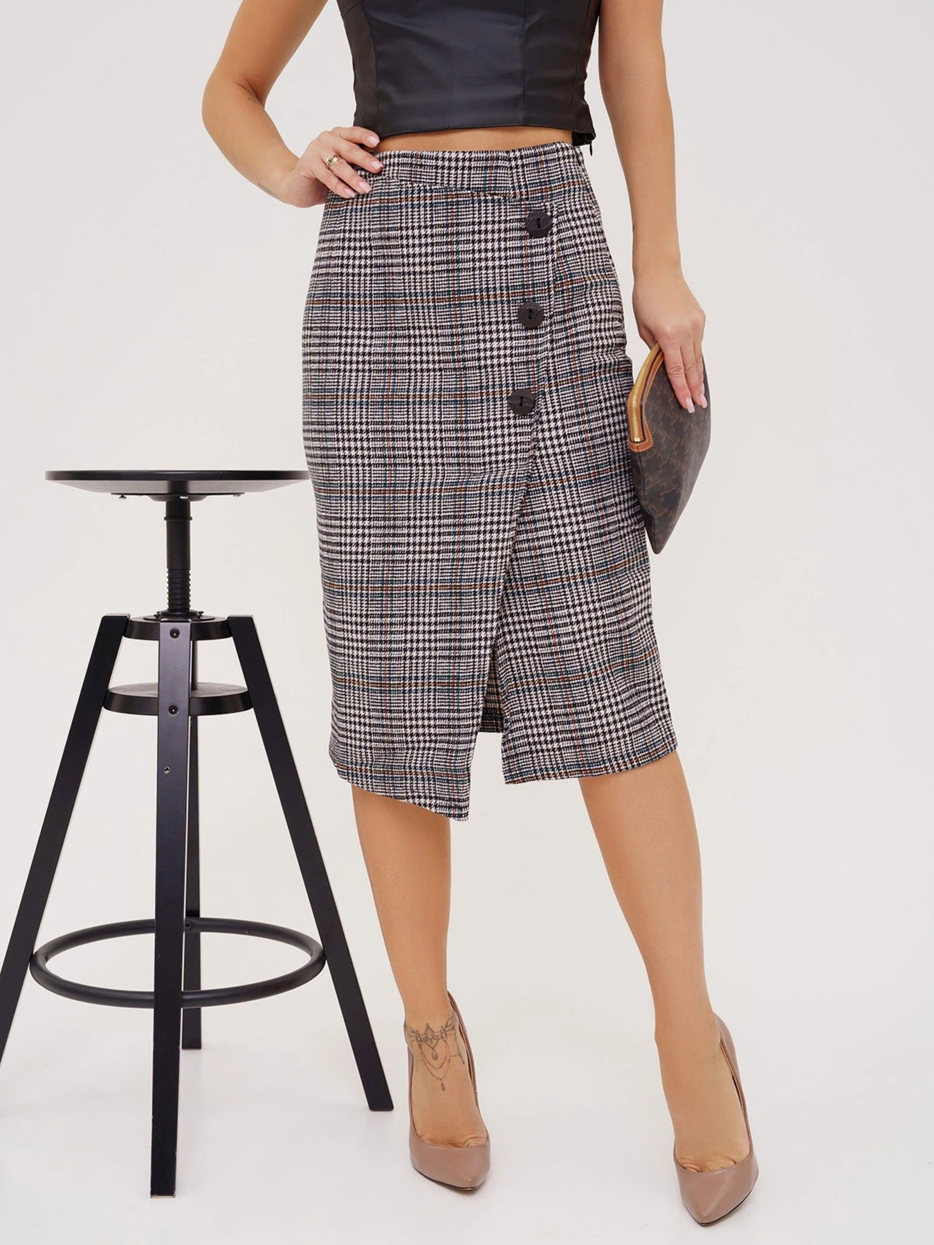 Спідниці ISSA Plus модель SA-43_grey Фото