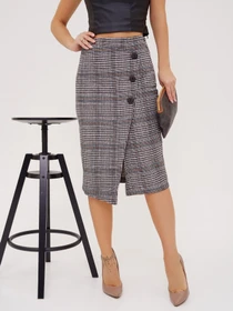 Спідниці ISSA Plus модель SA-43_grey Фото