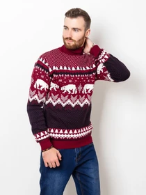 Свитры и кардиганы ISSA Plus модель GN4-51_burgundy Фото