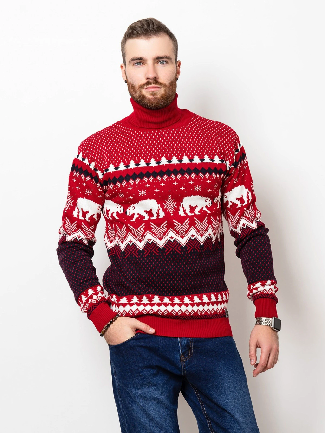 Свитры и кардиганы ISSA Plus модель GN4-51_red Фото