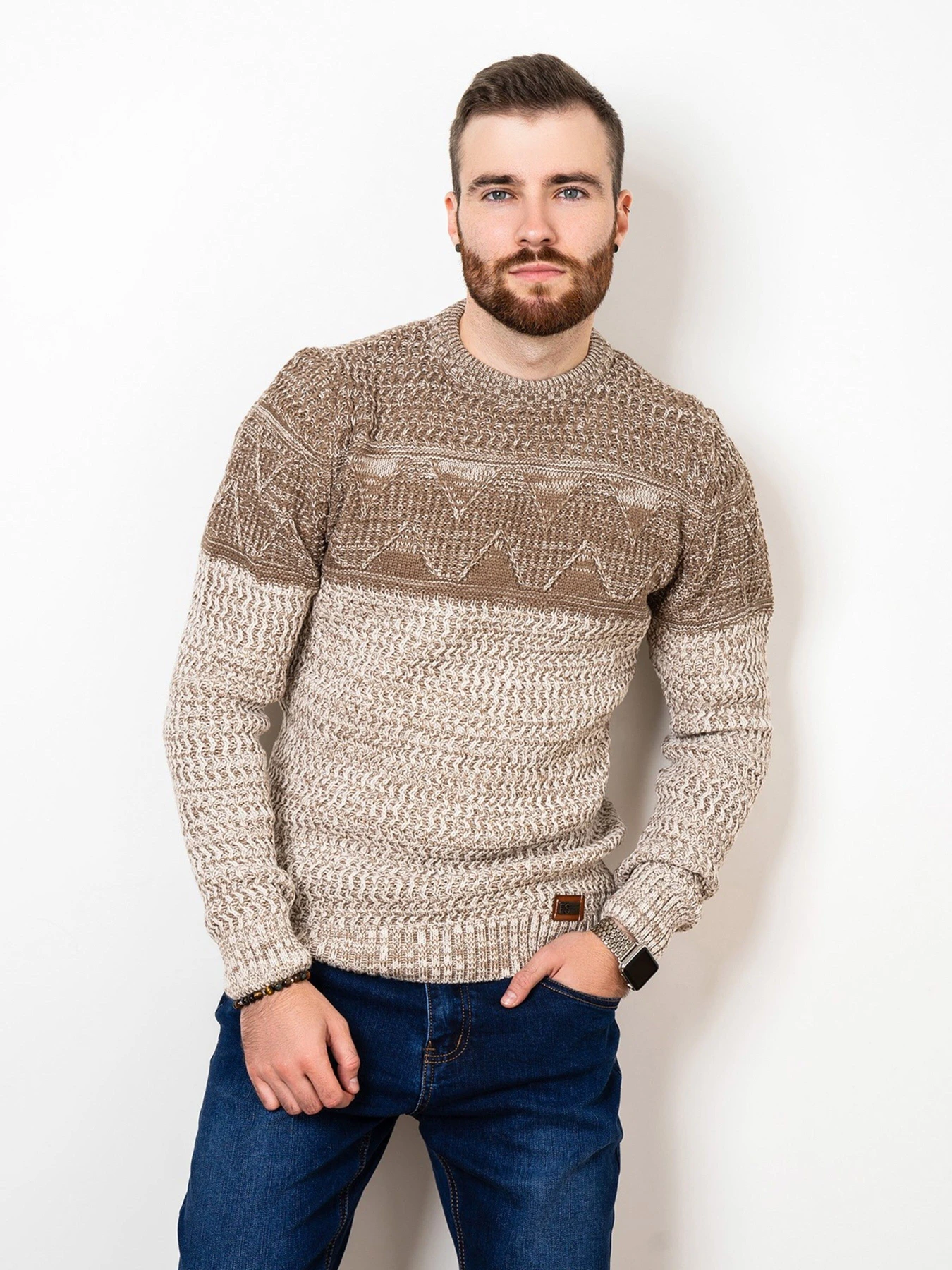 Свитры и кардиганы ISSA Plus модель GN4-54_beige Фото