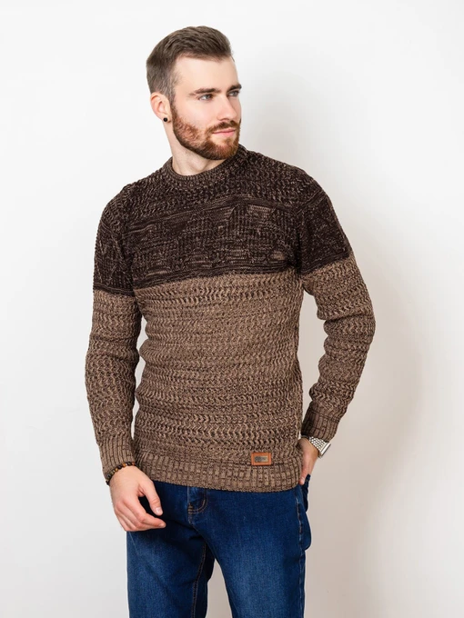 Свитры и кардиганы ISSA Plus модель GN4-54_brown Фото