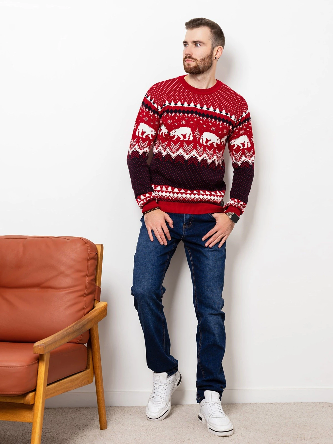 Свитры и кардиганы ISSA Plus модель GN4-55_red Фото