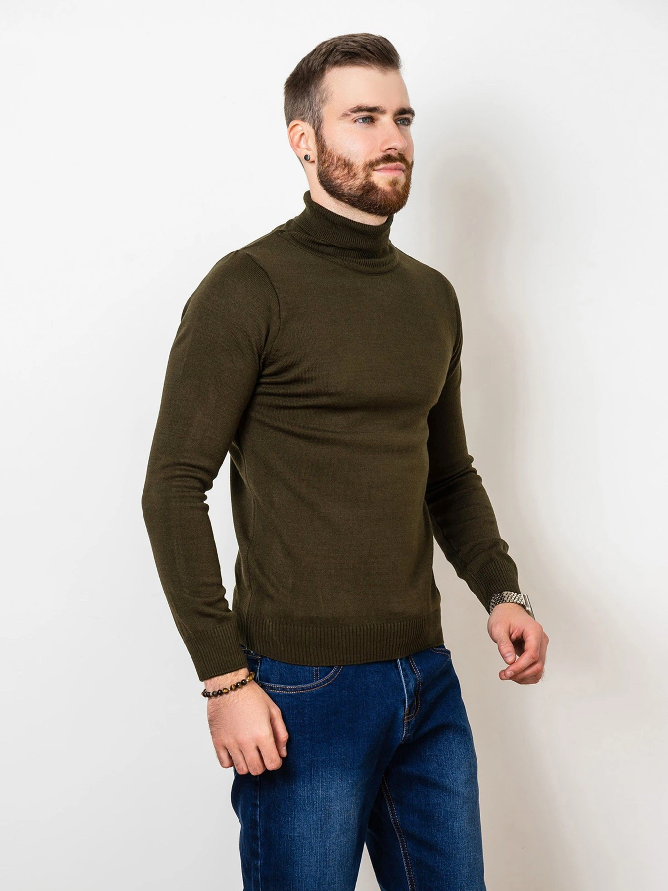 Свитры и кардиганы ISSA Plus модель GN4-57_khaki Фото