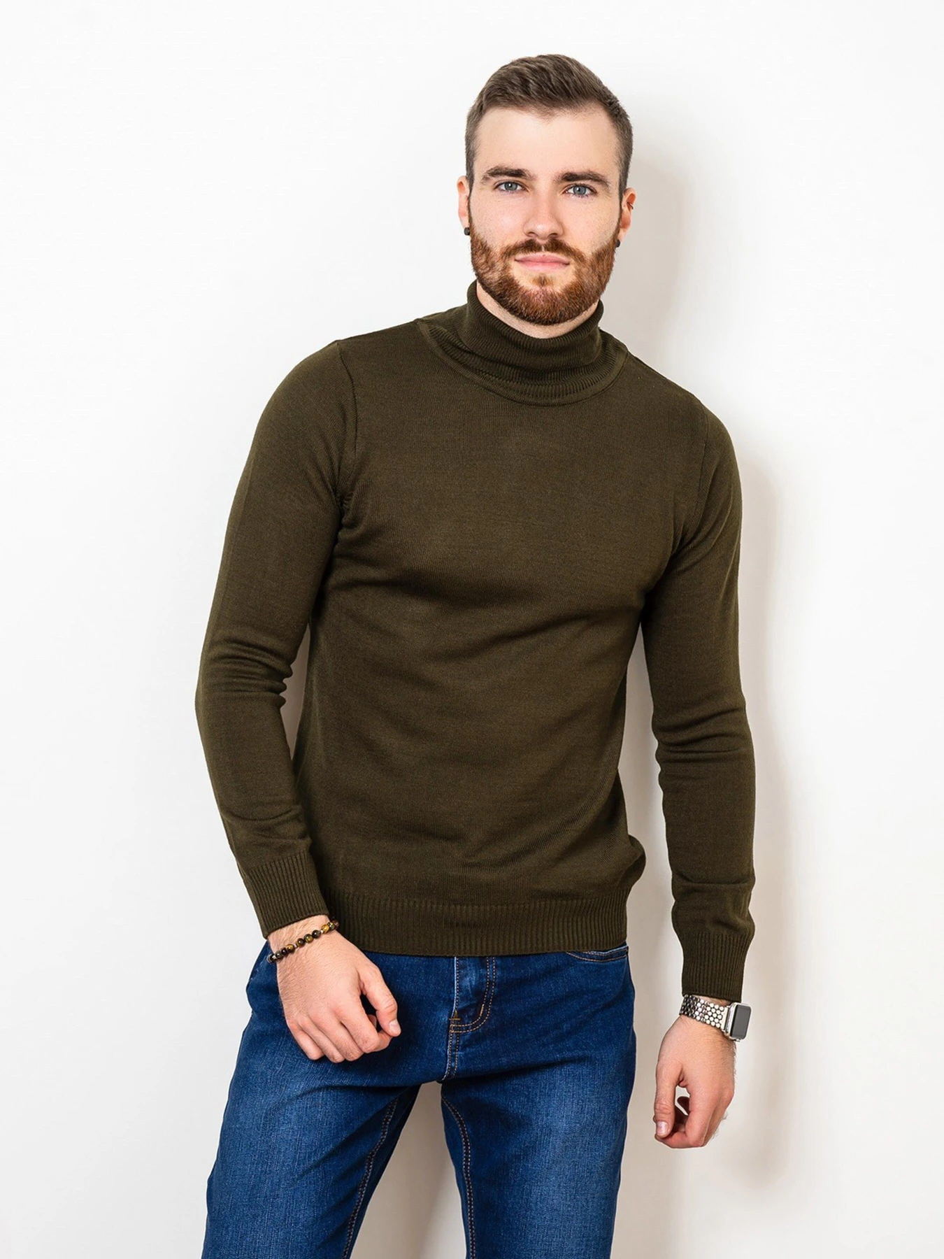 Свитры и кардиганы ISSA Plus модель GN4-57_khaki Фото
