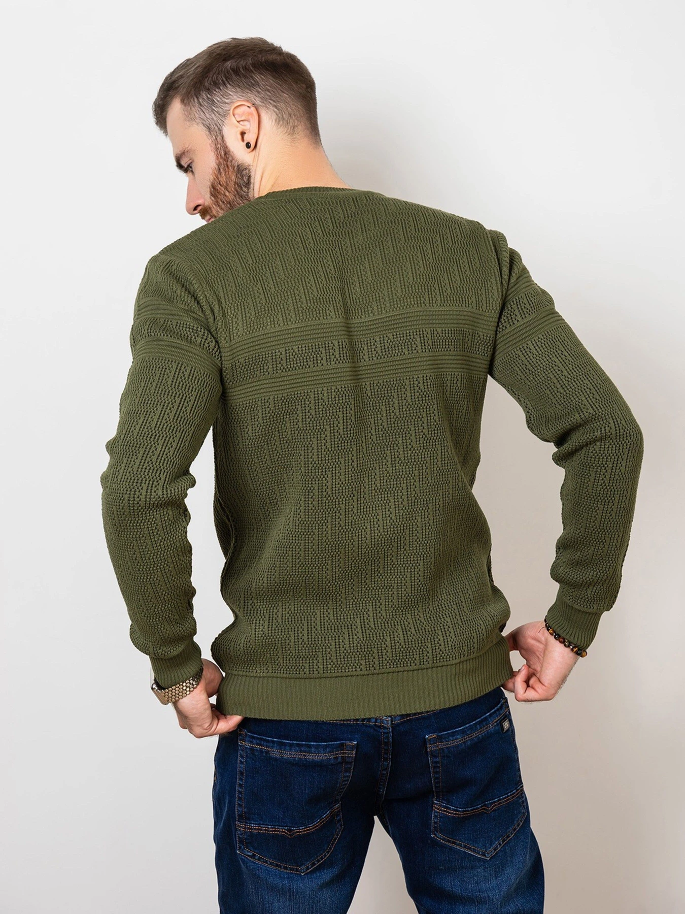 Свитры и кардиганы ISSA Plus модель GN4-62_khaki Фото