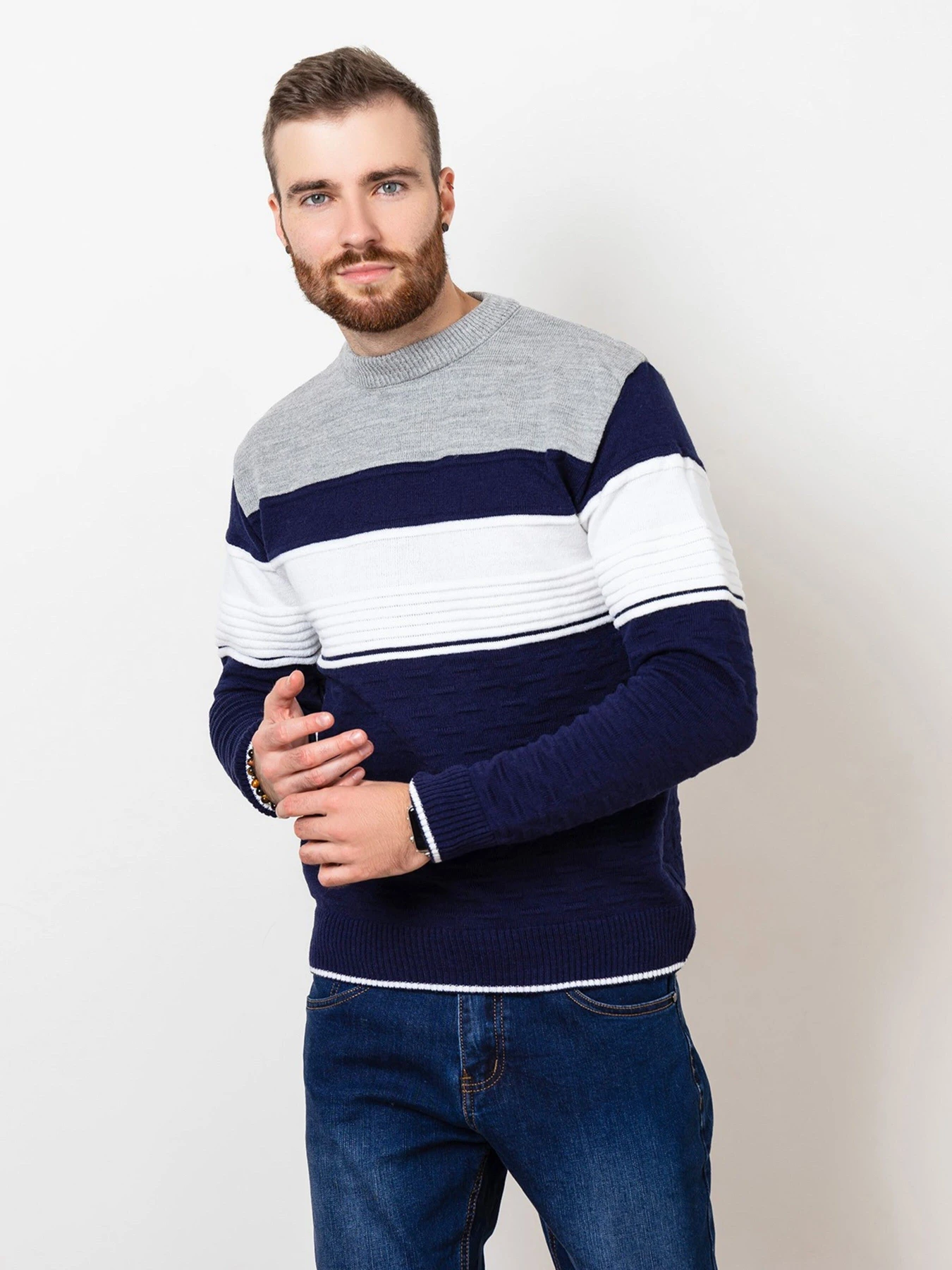 Светри та кардигани ISSA Plus модель GN4-70_greyblue Фото