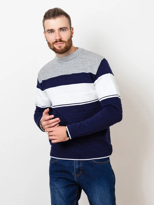 Свитры и кардиганы ISSA Plus модель GN4-70_greyblue Фото