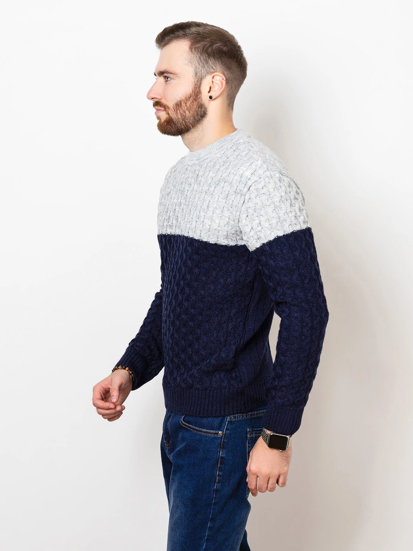 Свитры и кардиганы ISSA Plus модель GN4-74_greyblue Фото