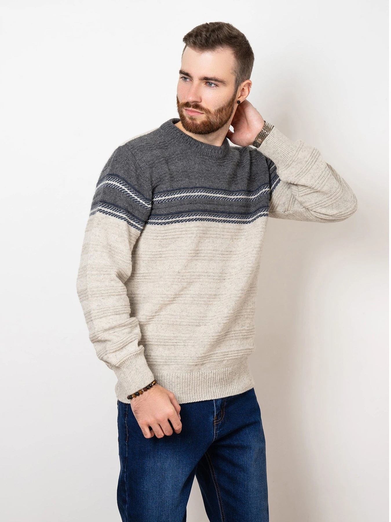 Свитры и кардиганы ISSA Plus модель GN4-82_grey Фото
