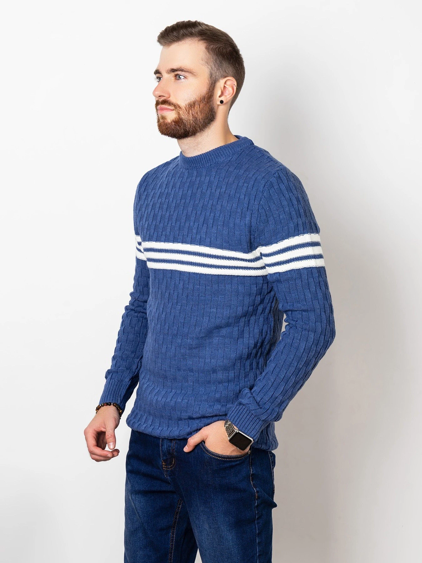 Свитры и кардиганы ISSA Plus модель GN4-52_blue. Фото