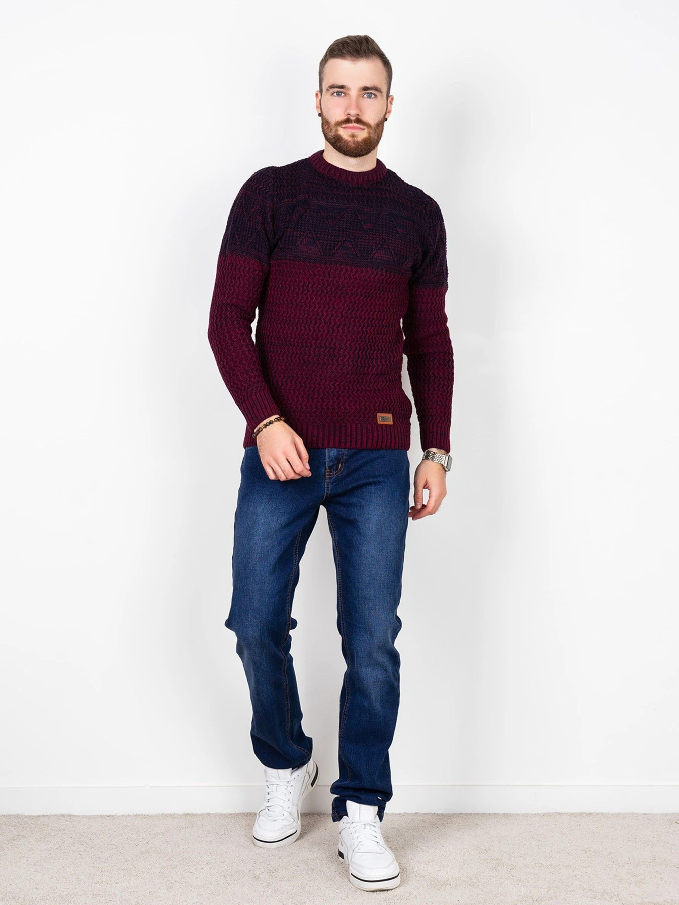 Светри та кардигани ISSA Plus модель GN4-54_burgundy. Фото